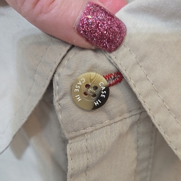 Men's CASE IH Tan SHORT SLV Shirt SIZE 2XL VERY GOOD CONDITION, FAST SHIPPING!! - Picture 3 of 7